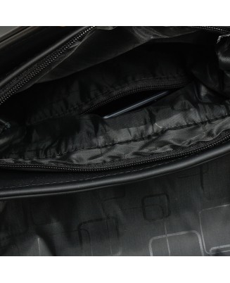 Czarna torba męska, skórzana torba na ramię Beltimore F16