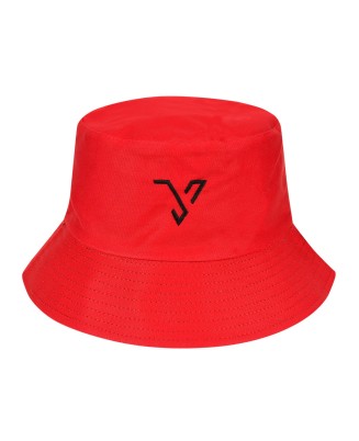 Czerwony kapelusz dwustronny bucket hat wędkarski modny kap-m-V