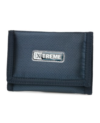 Granatowy portfel na rzep, młodzieżowy pojemny portfel Xtreme E25