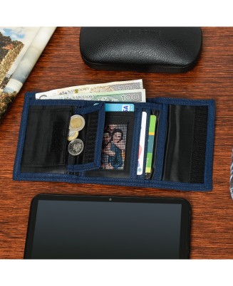 Granatowy portfel na rzep, młodzieżowy pojemny portfel Xtreme E25