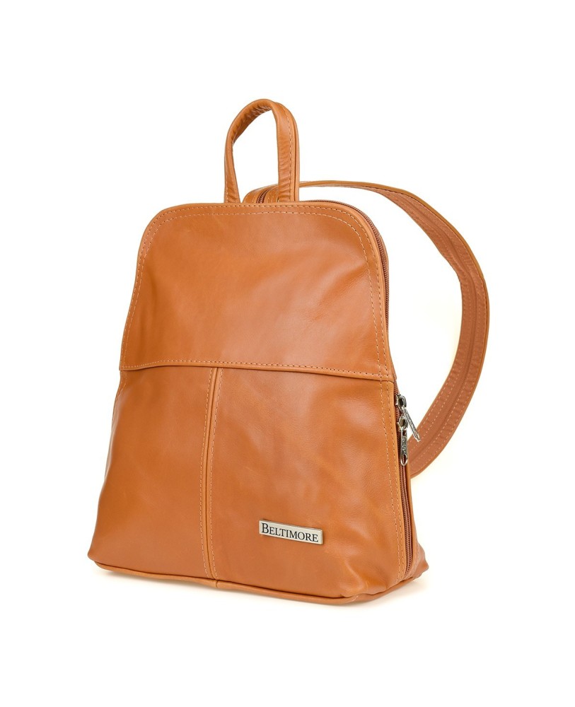 Plecak skórzany camel torebka elegancka poręczna Beltimore 021