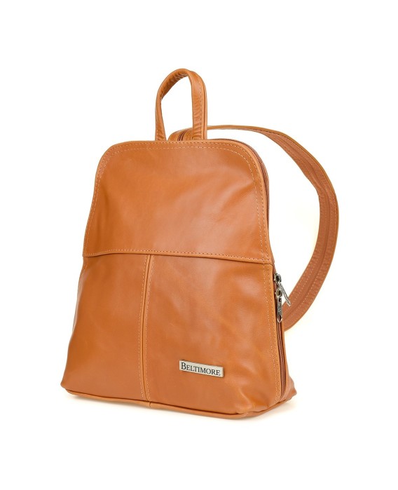 Plecak skórzany camel torebka elegancka poręczna Beltimore 021