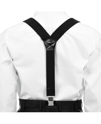 Szelki do spodni męskie eleganckie mocne Y czarne SZ3