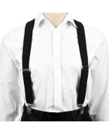 Szelki do spodni męskie eleganckie mocne Y czarne SZ3