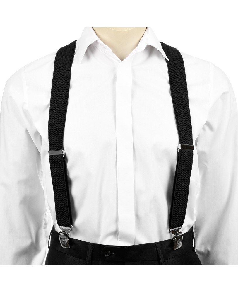 Szelki do spodni męskie eleganckie mocne Y czarne SZ3