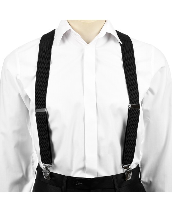 Szelki do spodni męskie eleganckie mocne Y czarne SZ3