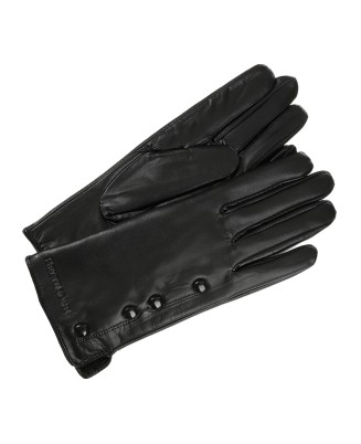 Rękawiczki skórzane damskie czarne polar BELTIMORE K26