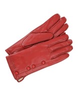 Rękawiczki skórzane damskie czerwone polar BELTIMORE K26
