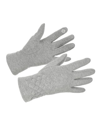 Rękawiczki damskiejasno szare  dotyk polarek BELTIMORE K31 
