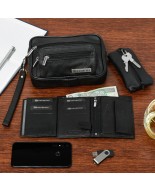 Zestaw męski skórzany premium Beltimore portfel saszetka etui P69