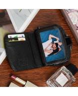 Skórzany portfel rękawiczki damskie zestaw prezent A01K27