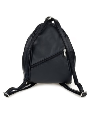 Czarny plecaczek, skórzana torebka 2w1, damska plecako-torba ze skóry Beltimore 019