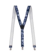 Szelki do spodni męskie eleganckie mocne V w śnieżki z pudełkiem SZ6