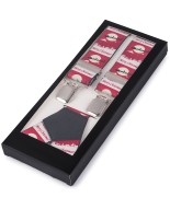 Szelki do spodni męskie eleganckie mocne V w renifery z pudełkiem SZ6