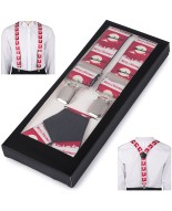 Szelki do spodni męskie eleganckie mocne V w renifery z pudełkiem SZ6