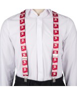 Szelki do spodni męskie eleganckie mocne V w renifery z pudełkiem SZ6