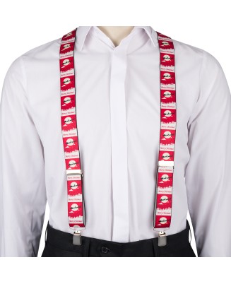 Szelki do spodni męskie eleganckie mocne V w renifery z pudełkiem SZ6