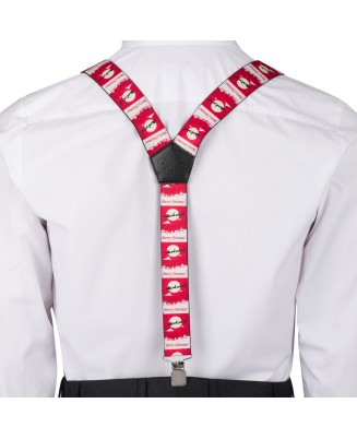 Szelki do spodni męskie eleganckie mocne V w renifery z pudełkiem SZ6