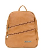 Camelowy plecak damski, skórzany plecaczek do szkoły, modny plecak damski Beltimore 022