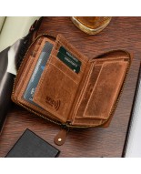 Jasnobrązowy portfel męski, skórzany portfel męski vintage Beltimore G71