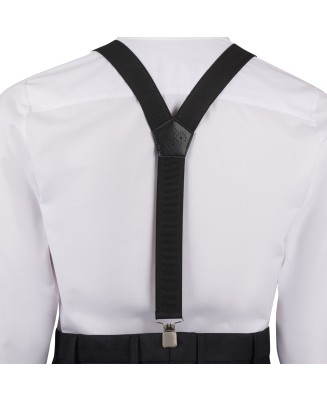 Szelki do spodni męskie eleganckie mocne V czarne z pudełkiem SZ6