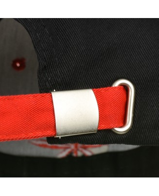 Czerwona Czapka z daszkiem baseballówka liść regulacja czm53