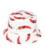Kapelusz dwustronny bucket hat czapka czarny białe chilli kapm26