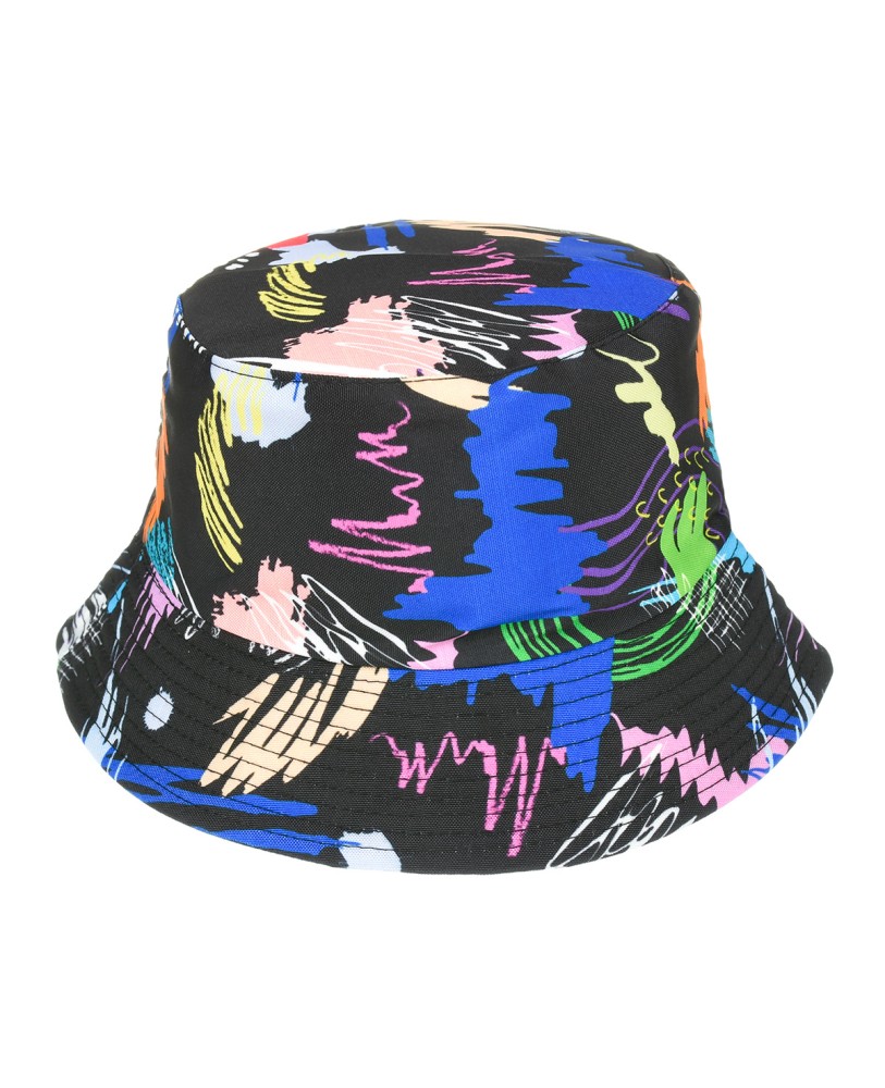 Kapelusz dwustronny bucket hat czapka czarna kolorowa kapm10