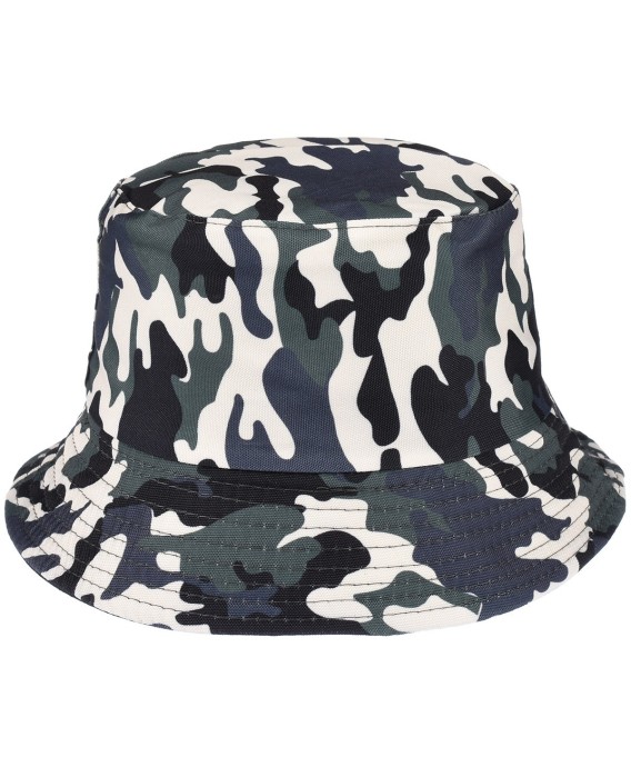 Czarny kapelusz dwustronny bucket hat wędkarski modny moro kap-m-46