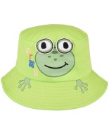 Zielony Kapelusz dziecięcy frog bawełniany z regulacją KAP-L-1