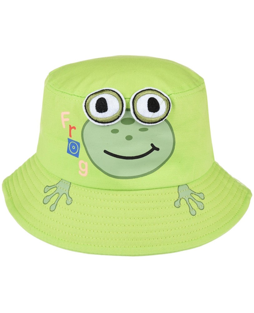 Zielony Kapelusz dziecięcy frog bawełniany z regulacją KAP-L-1