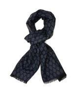 Granatowy Szalik męski ciepły miękki szal gładki elegancki MES-JED