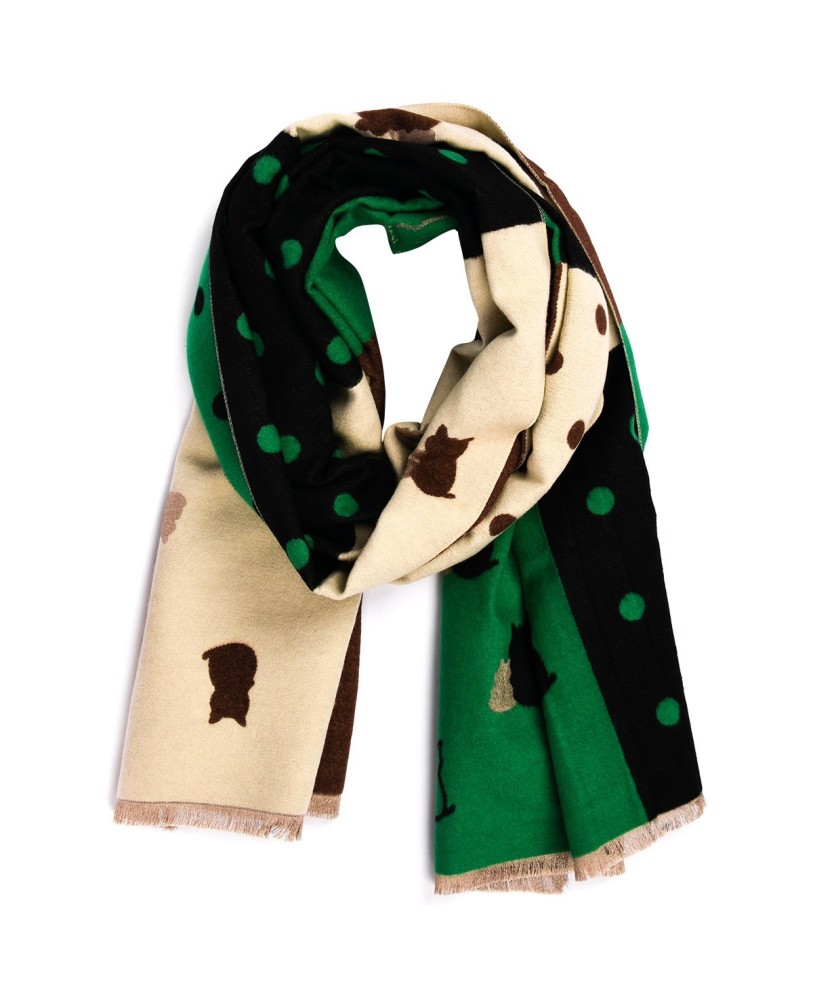 Patchwork Szalik damski duży bawełniany szal niepowtarzalny XA-3-3