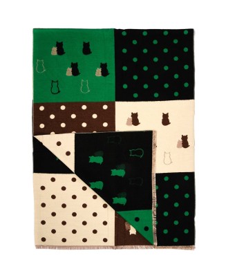 Patchwork Szalik damski duży bawełniany szal niepowtarzalny XA-3-3