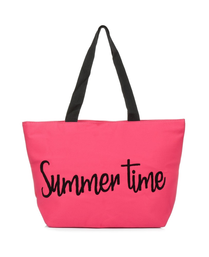 Różowa Duża torba plażowa torebka summer time lekka T64