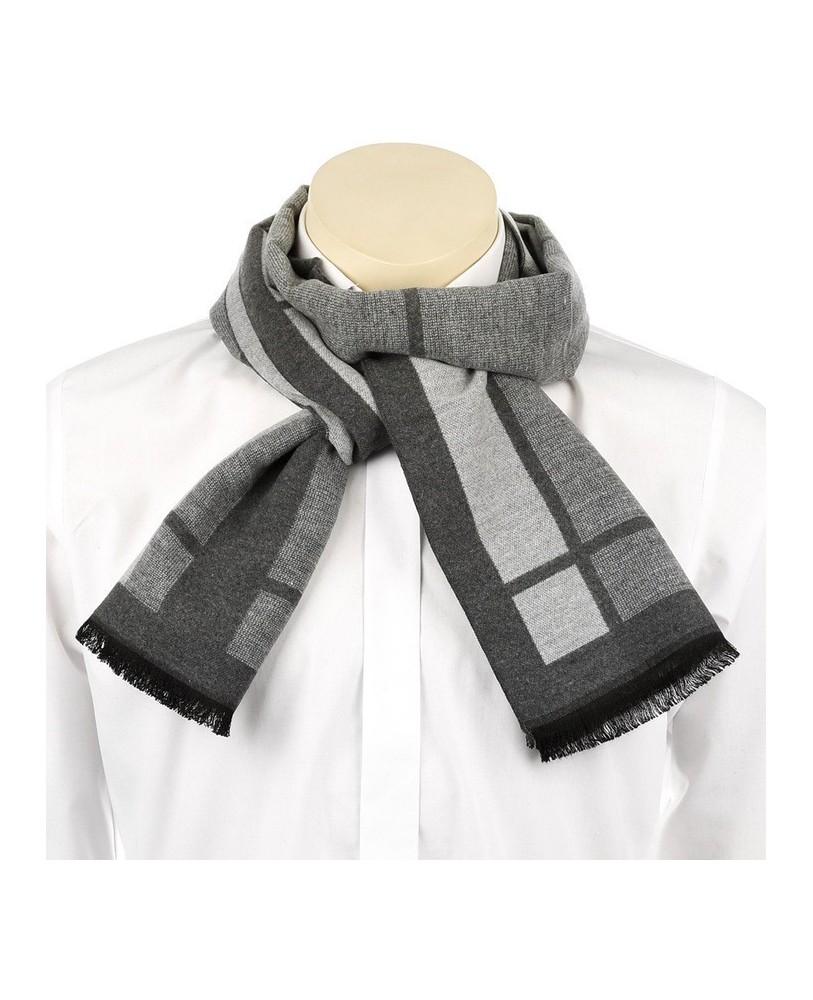 Szalik męski ciepły miękki szal gładki elegancki MES-JED-143