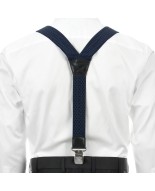 Szelki do spodni męskie eleganckie mocne Y granatowe SZ3