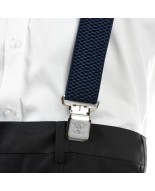 Szelki do spodni męskie eleganckie mocne Y granatowe SZ3
