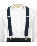 Szelki do spodni męskie eleganckie mocne Y granatowe SZ3