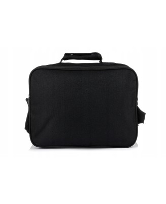 Czarna dwukomorowa torba na ramię, duża torba na laptop, torba na uczelnię Star Dragon A38