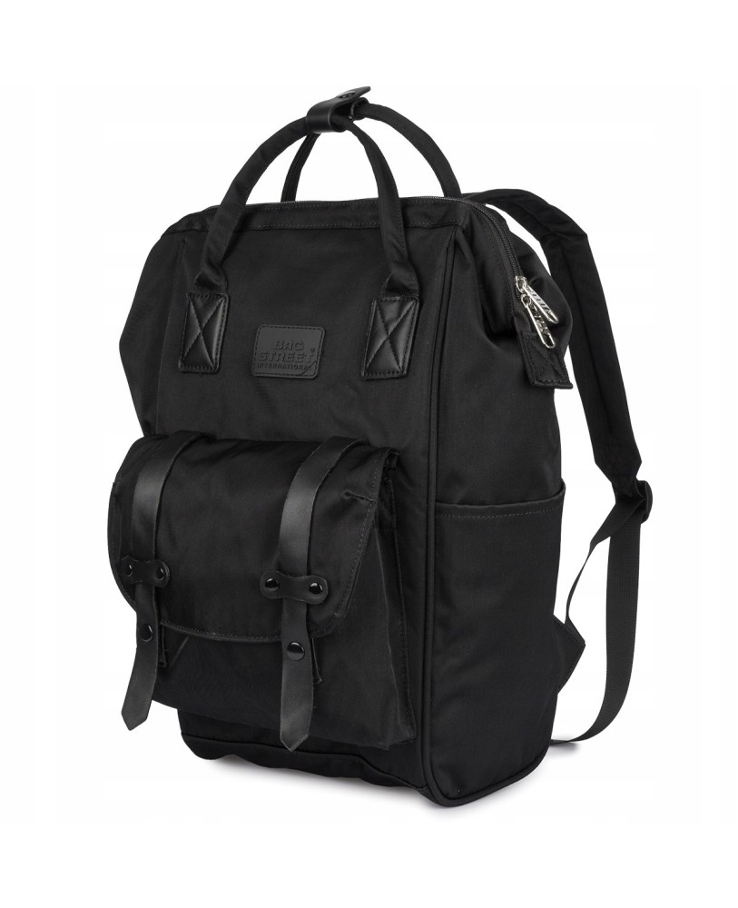 Plecak trekkingowy podróżny bagaż elegancki retro czarny duży Bag Street X34