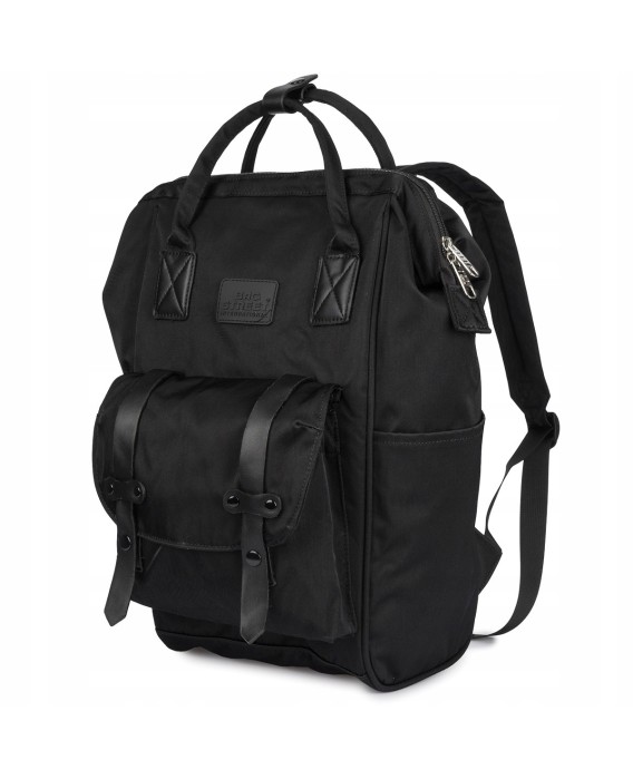 Plecak trekkingowy podróżny bagaż elegancki retro czarny duży Bag Street X34