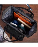 Plecak trekkingowy podróżny bagaż elegancki retro czarny duży Bag Street X34