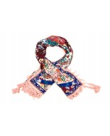 Chusta damska modna kwiatowa frędzle duża folk DA35