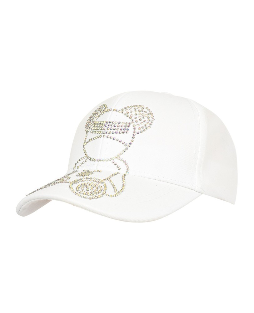 Biała Czapka z daszkiem baseballówka damska regulacja czapcz32