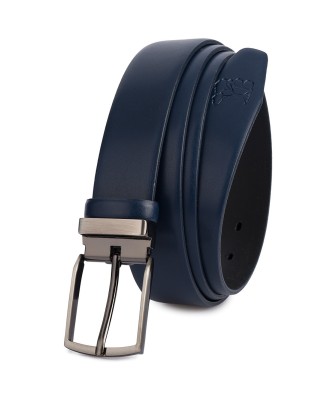 Pasek męski skórzany premium 3,5 cm casualowy skóra lico Beltimore granatowy E40
