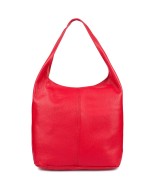 Torebka skórzana damska shopper pojemna A4 skóra naturalna włoska Beltimore czerwona U36