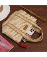 Torba damska na lato boho duży koszyk słomiany beżowy Tor-pb-36