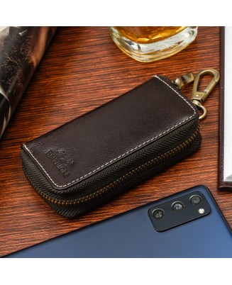 Etui na klucze premium skórzane kluczówka brązowe Beltimore P87