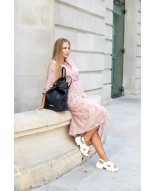 Skórzany plecak damski elegancki z zapięciem Beltimore czarny T54